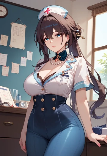 star rail,ruan mei,nurse  - AI generated anime art